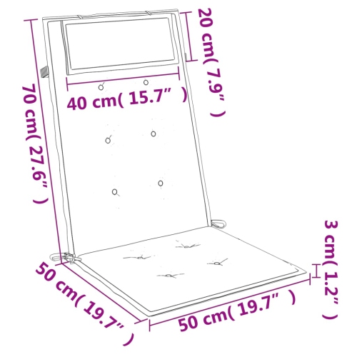 vidaXL Highback Chair Cushions 4 pcs Beige Oxford Fabric