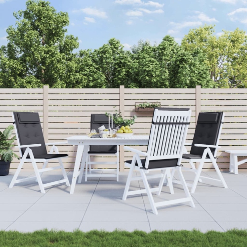 vidaXL Highback Chair Cushions 4 pcs Anthracite Oxford Fabric