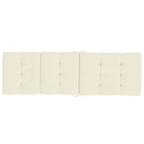 vidaXL Deck Chair Cushions 2 pcs Cream Oxford Fabric