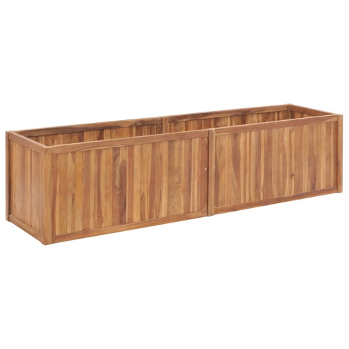 Image 1 of 5.. vidaXL Garden Raised Bed 200x50x50 cm Solid Teak Wood