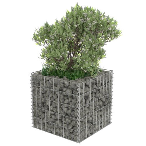 vidaXL Gabion Raised Bed Galvanized Steel 19.7"x19.7"x19.7"