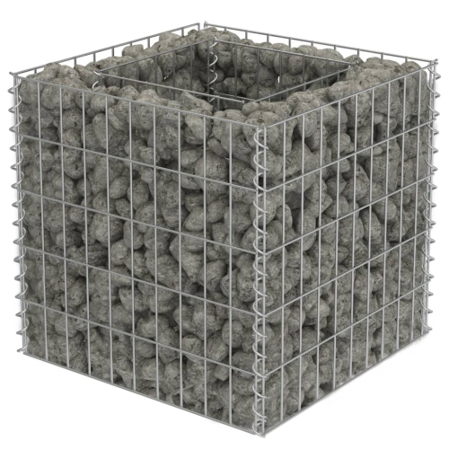vidaXL Gabion Raised Bed Galvanized Steel 19.7"x19.7"x19.7"