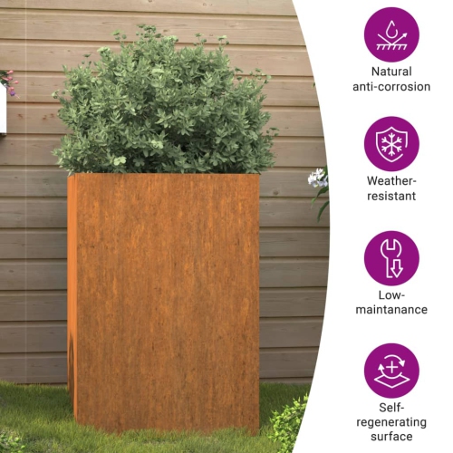 vidaXL Planter 42x38x75 cm Corten Steel