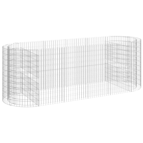 Image 1 of 6.. vidaXL Gabion Raised Bed Galvanised Iron 300x100x100 cm