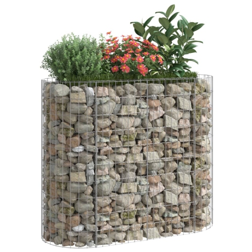 vidaXL Gabion Raised Bed Galvanised Iron 120x50x100 cm