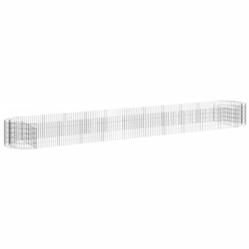 Image 1 of 6.. vidaXL Gabion Raised Bed Galvanised Iron 600x100x50 cm