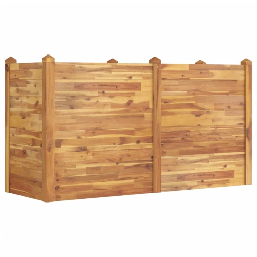 Image 1 de 4.. Lit surélevé de jardin VidaXL en bois d'acacia massif de 160x60 x 84&nbsp;cm