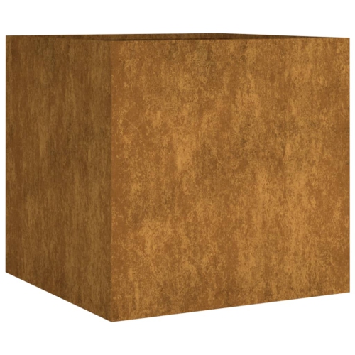 Image 1 de 6.. Jardinière en acier Corten, 40 x 41x40&nbsp;cm
