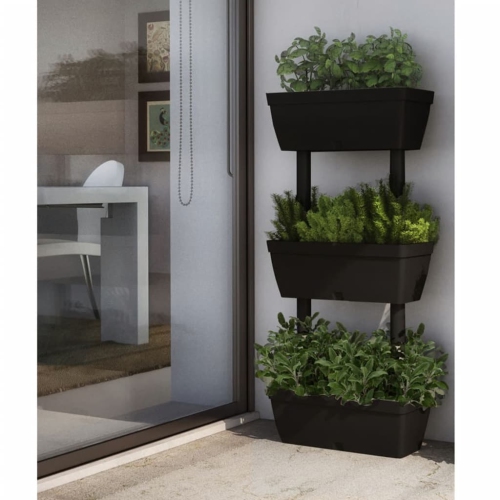 VIDAXL  Garden Planter 3 PCs 100 Cm Anthracite