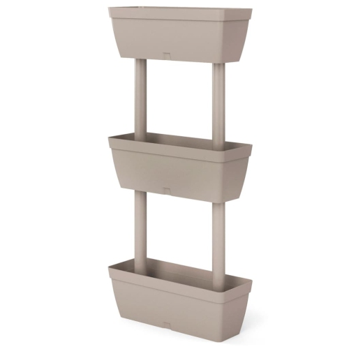 Image 1 of 4.. vidaXL Garden Planter 3 pcs 100 cm Taupe
