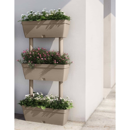 VIDAXL  Garden Planter 6 PCs 100 Cm Taupe