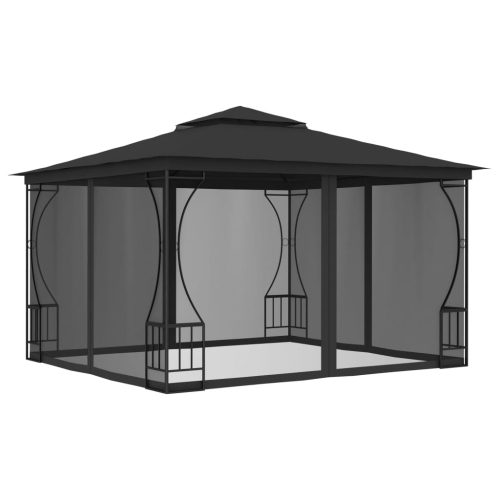 VIDAXL  Gazebo With Nets 300X300X265 Cm Anthracite