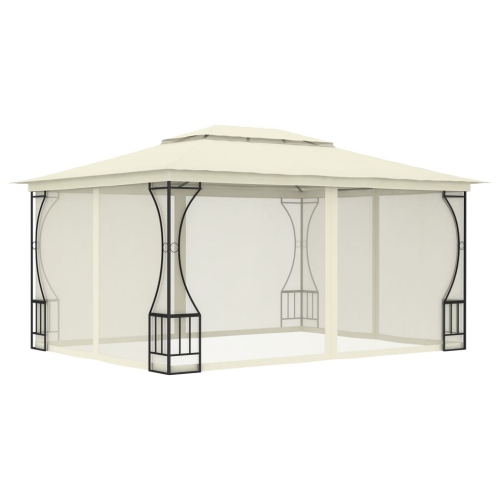 VIDAXL  Gazebo With Nets 300X400X265 Cm Cream