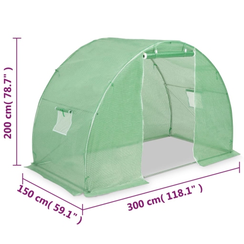 vidaXL Greenhouse 4.5m² 300x150x200 cm