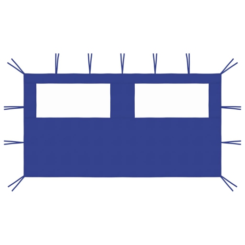 vidaXL Gazebo Sidewall with Windows 4x2 m Blue