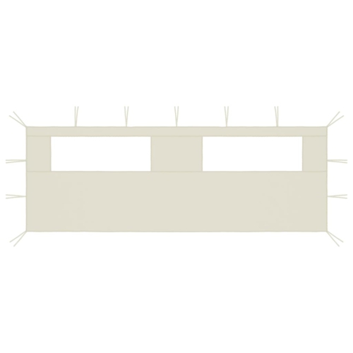 vidaXL Gazebo Sidewall with Windows 6x2 m Cream