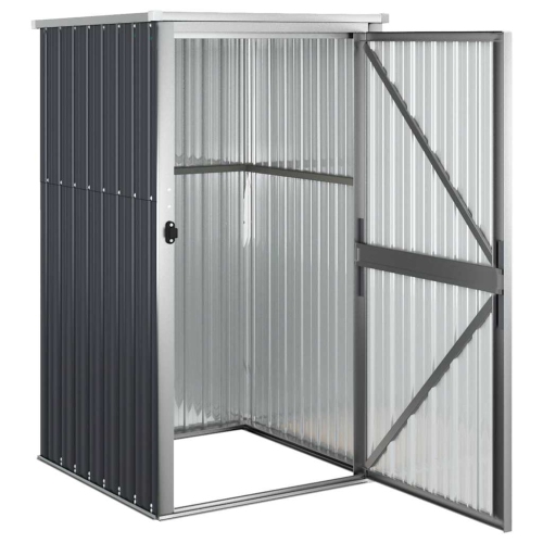 vidaXL Garden Tool Shed Anthracite 88x89x161 cm Galvanised Steel