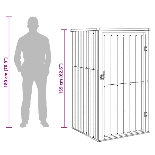 vidaXL Garden Tool Shed Green 88x89x161 cm Galvanised Steel