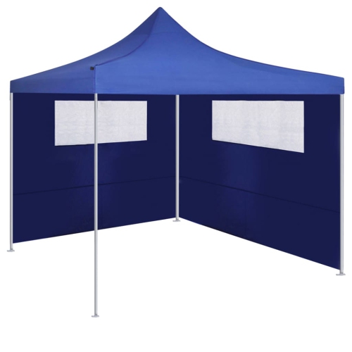 vidaXL Gazebo Sidewalls with Windows 2 pcs Blue