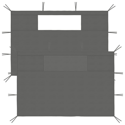 VIDAXL  Gazebo Sidewalls With Windows 2 PCs Anthracite