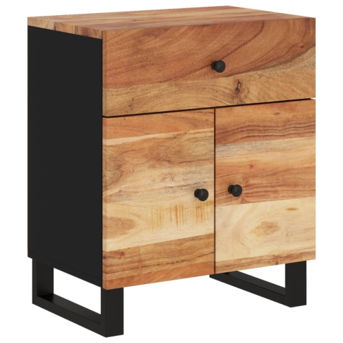 vidaXL Bedside Cabinet 50x33x60 cm Solid Wood Acacia&Engineered Wood