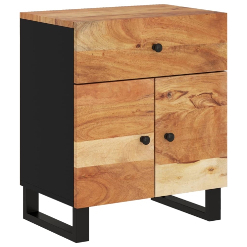 vidaXL Bedside Cabinet 50x33x60 cm Solid Wood Acacia&Engineered Wood