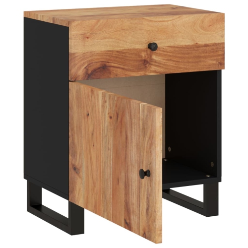 vidaXL Bedside Cabinet 50x33x60 cm Solid Wood Acacia&Engineered Wood
