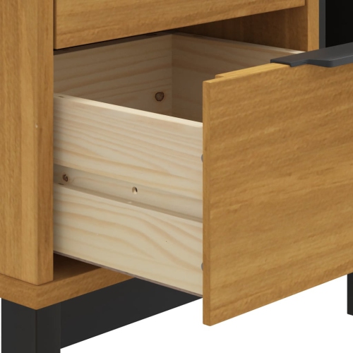vidaXL Bedside Cabinet "FLAM" 49x35x50 cm Solid Wood Pine