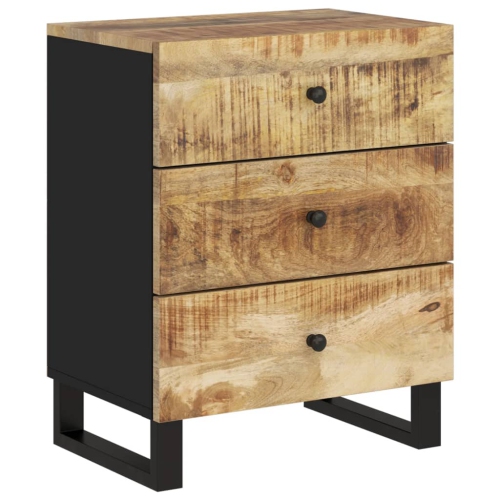 vidaXL Bedside Cabinet 50x33x62 cm Solid Wood Mango&Engineered Wood