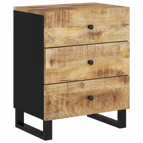 vidaXL Bedside Cabinet 50x33x62 cm Solid Wood Mango&Engineered Wood