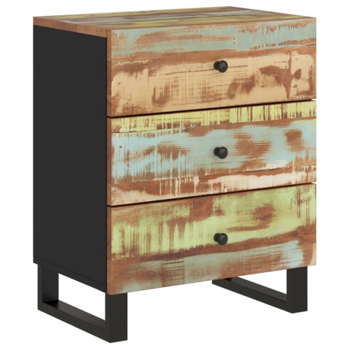 vidaXL Bedside Cabinet 50x33x62cm Solid Wood Reclaimed&Engineered Wood