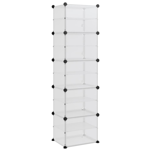 VIDAXL  Shoe Rack Transparent 44X31.5X153.5 Cm Pp