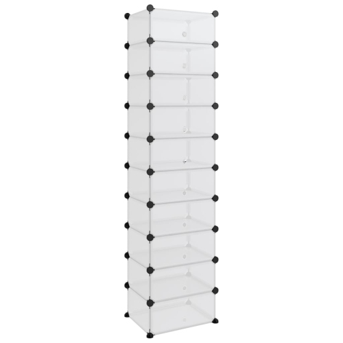 VIDAXL  Shoe Rack Transparent 44X32X174 Cm Pp