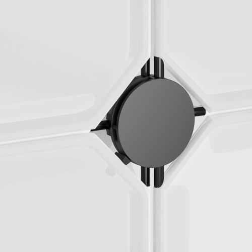 vidaXL Storage Cube Organiser with 12 Cubes and Doors Transparent PP