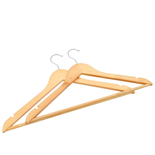 vidaXL 50 pcs Clothes Hanger Set Non-slip Hardwood