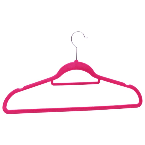 vidaXL 100 pcs Clothes Hanger Set Anti-slip Pink Velvet