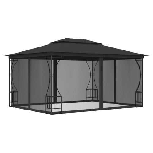 VIDAXL  Gazebo With Nets 300X400X265 Cm Anthracite