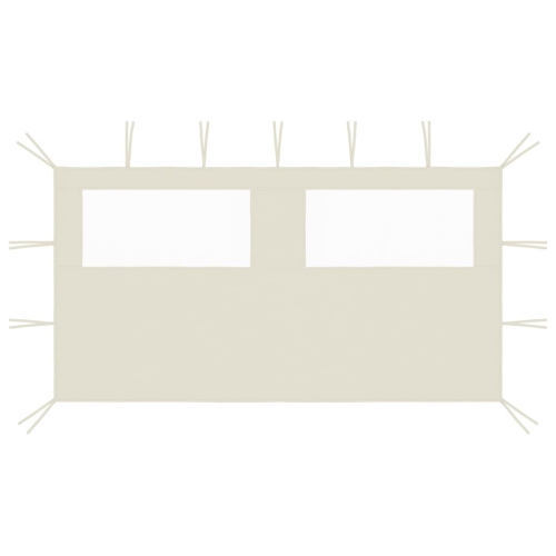 vidaXL Gazebo Sidewall with Windows 4x2 m Cream