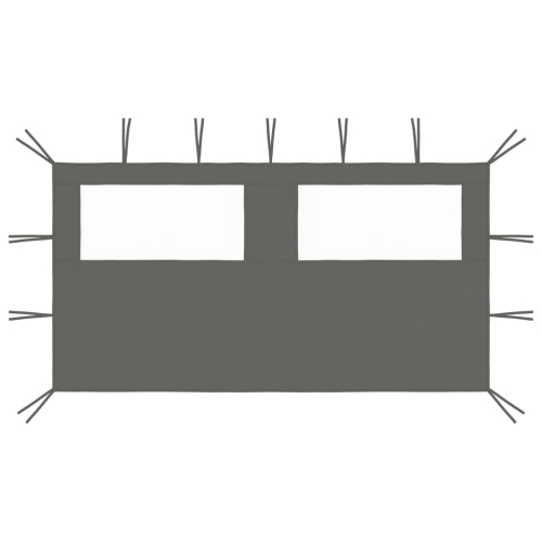 vidaXL Gazebo Sidewall with Windows 4x2 m Anthracite