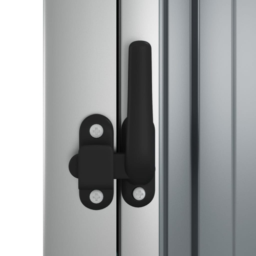 vidaXL Garden Tool Shed Grey 88x89x161 cm Galvanised Steel