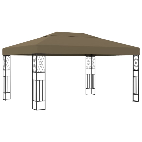 VIDAXL  Gazebo 3X4 M Taupe Fabric