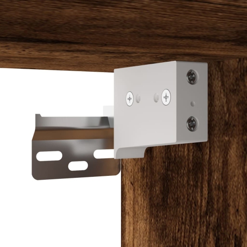 Ensemble de 3 meubles de salle de bain en bois d'ingénierie de chêne fumé vidaXL