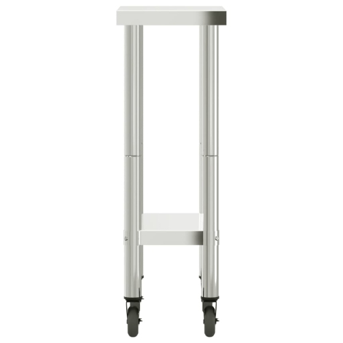 Table de travail de cuisine avec roulettes 55 x 30 x 30 po en acier inoxydable 85 cm de vidaXL