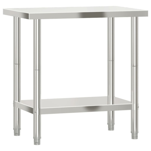 VIDAXL  Kitchen Work Table 82.5X55X85 Cm Stainless Steel