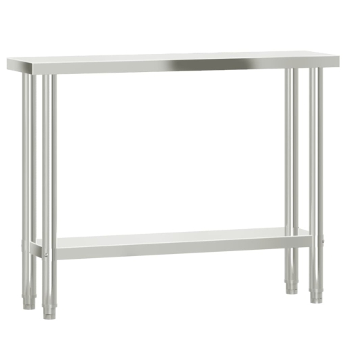 Table de travail de cuisine VIdaXL 110 x 30 x 30 po en acier inoxydable 85&nbsp;cm