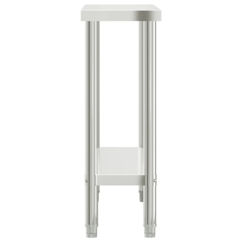 Table de travail de cuisine VIdaXL 110 x 30 x 30 po en acier inoxydable 85 cm