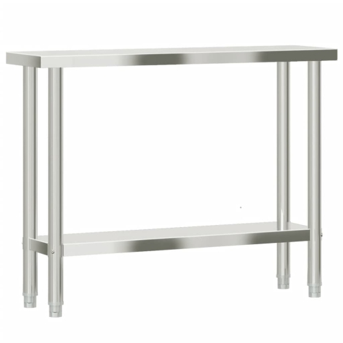 Table de travail de cuisine VIdaXL 110 x 30 x 30 po en acier inoxydable 85 cm
