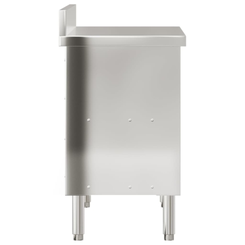 Table de travail de cuisine avec portes coulissantes en acier inoxydable vidaXL