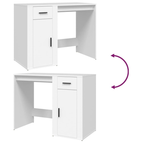 vidaXL Desk White 100x49x75 cm Engineered Wood