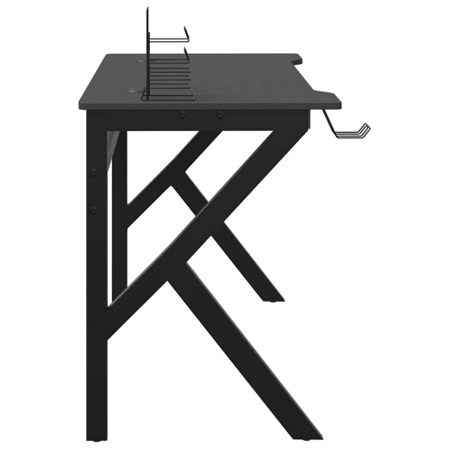 vidaXL 43 Inch Gaming Desk with K-Shaped Legs, Ergonomic Computer Desk, Sturdy PC Desk for Gamers